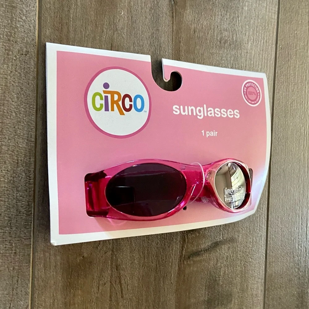 Circo Baby Toddler Sunglasses in Pink w/Flexible Adjustable Band UV Protecting